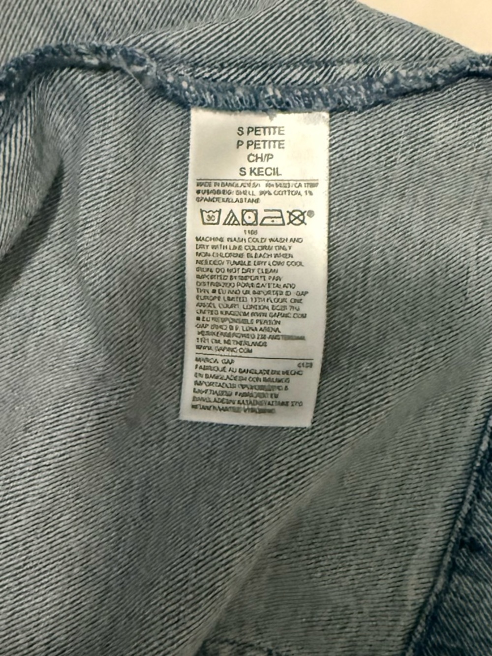 GAP Sleeveless Mini Denim Dress - Light Wash Size Petite Small (W24) - Picture 7 of 13